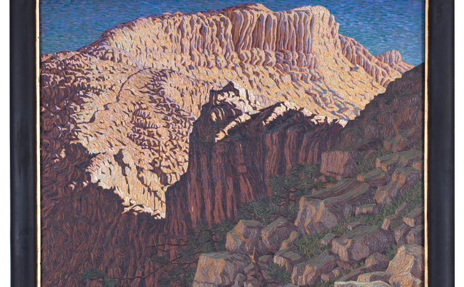 Ernst Nepo, Blick auf den Monte Pasubio, &Ouml;l auf Leinwand, 1918, Bergiselstiftung