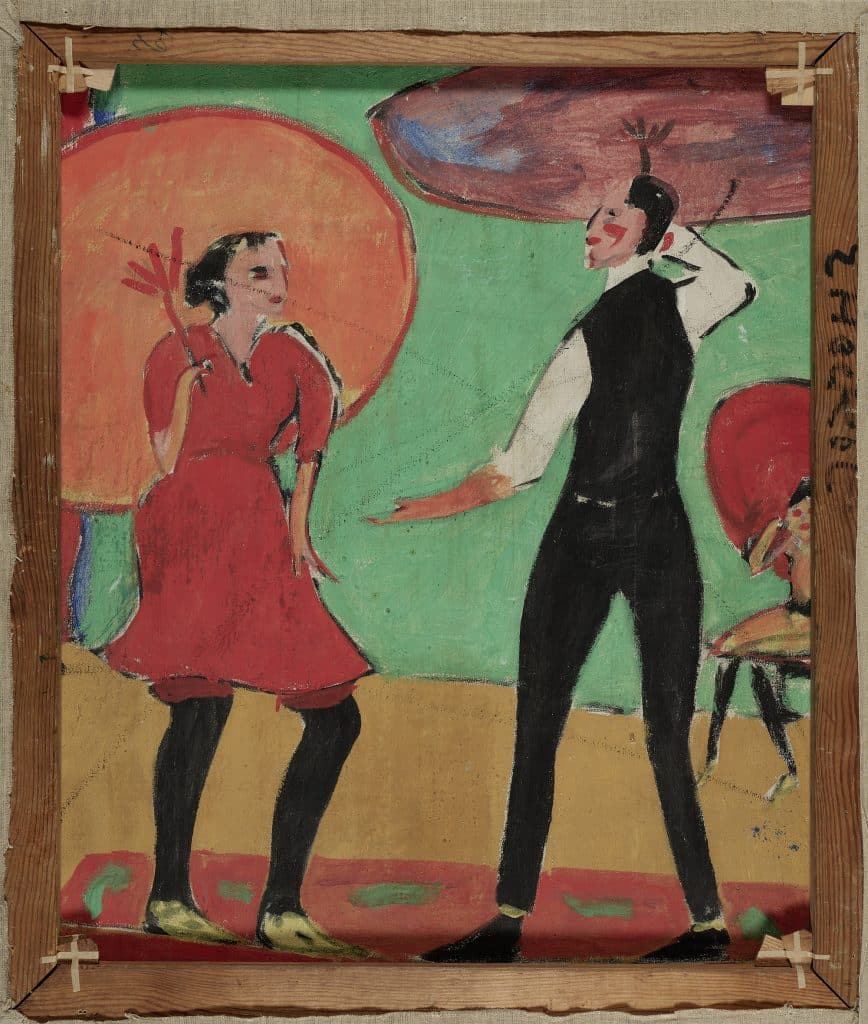 Erich Heckel, Drahtseil-Artisten / Tanzendes Paar, o. J. (verso), Öl auf Leinwand, Kochel am See, Franz Marc Museum, Stiftung Etta und Otto Stangl