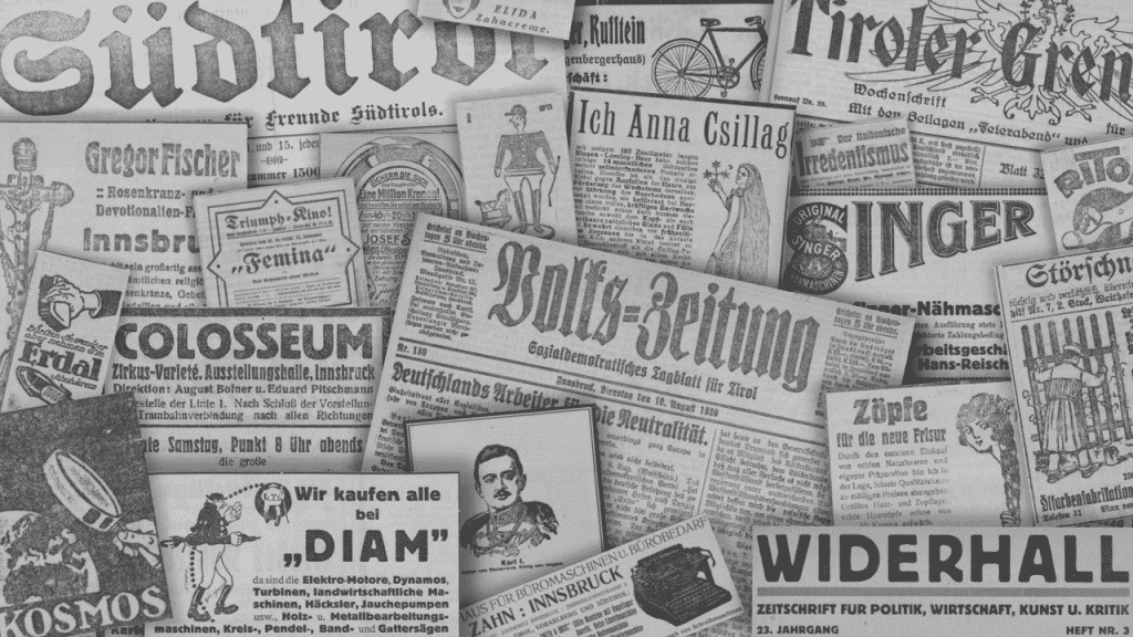 Collage aus Zeitungen