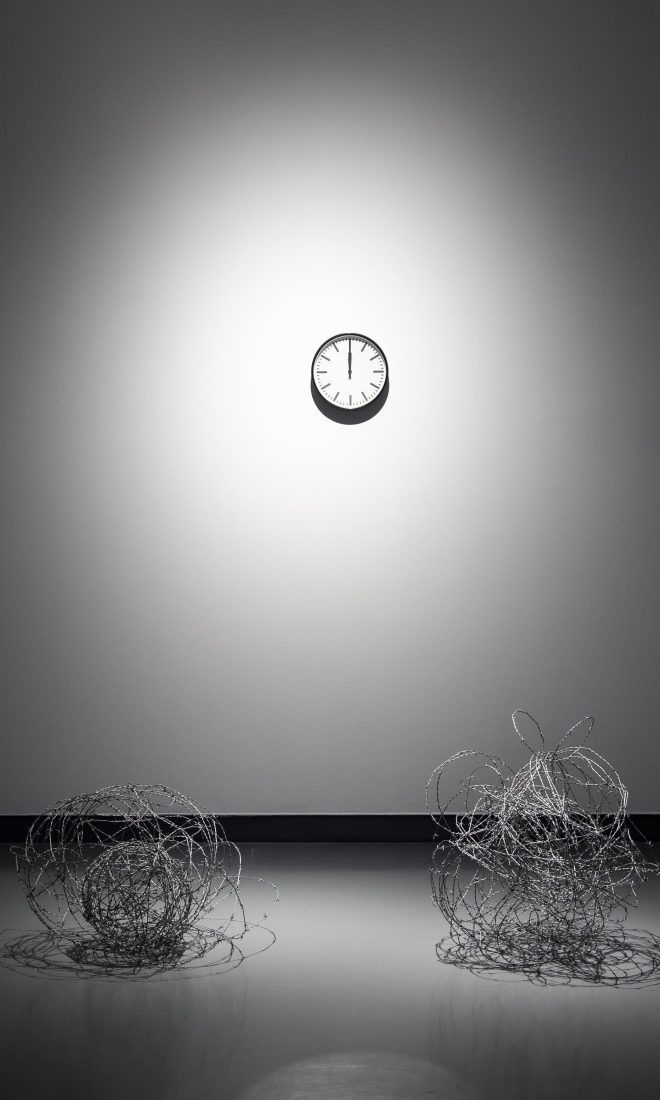 Die Installation „Tumbleweed“ (1998) von Richard Hoeck / John Miller in der Ausstellung „Toxic“.