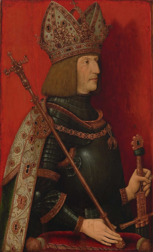 „Porträt Maximilian I. im Kaiserornat“, Bernhard Strigel (um 1508)